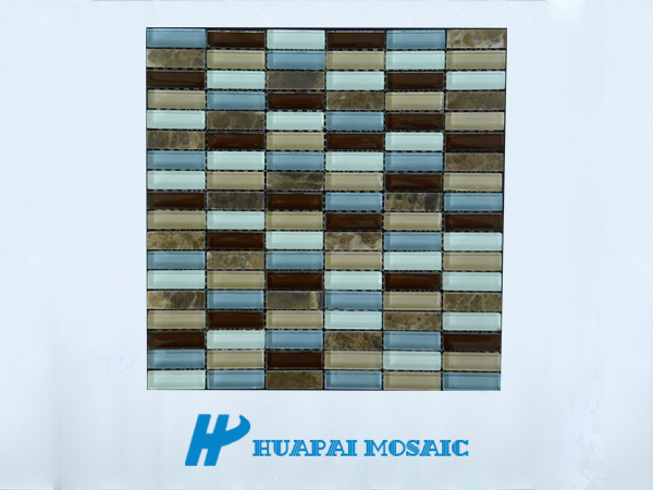 glass mix marble mosaic