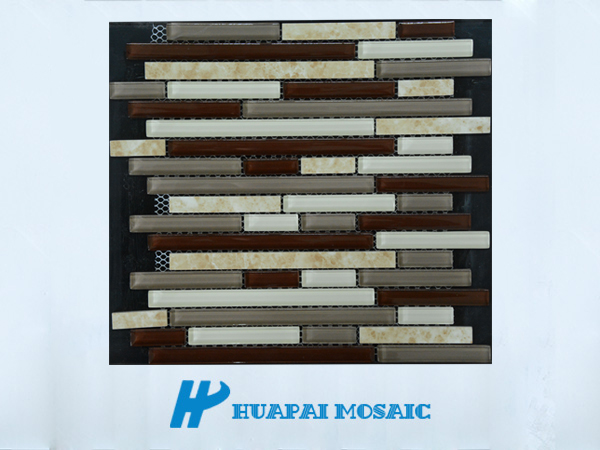 glass mix marble mosaic